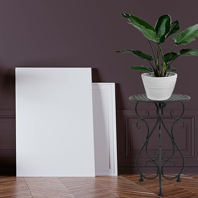 Metal Plant Stands 2 Pack, Heavy Duty Plant Pedestal 17" Tall, Single Flower - Image 8