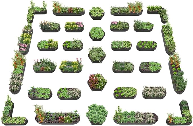A ANLEOLIFE 33-Pack Deep Root Galvanized Raised Garden Beds Outdoor by AAnleolife