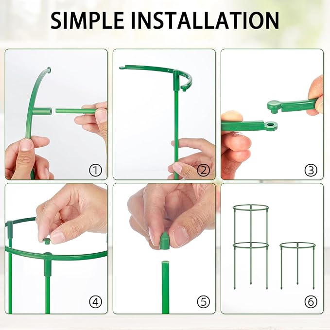 36 Pack Plant Support Stakes for Indoor Plants, Half Round Plant Stakes Ring - Image 3