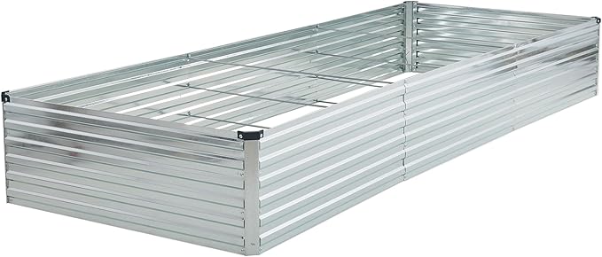 12x4x1.5ft Galvanized Raised Garden Bed, Outdoor Planter Box Metal Patio Kit by Foxlang