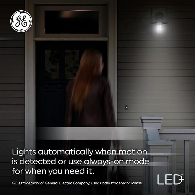 GE LED+ Motion Sensor LED Light Bulbs, PAR38 Outdoor Security Floodlight - Image 5