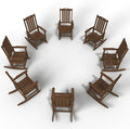 Oversized Rocking Chair Set of 8, Outdoor Rocking Chair by THOEOE
