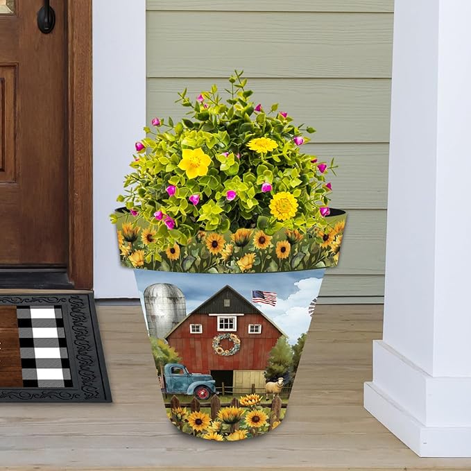 Briarwood Lane Sunflower Barn Large Planter - Image 2