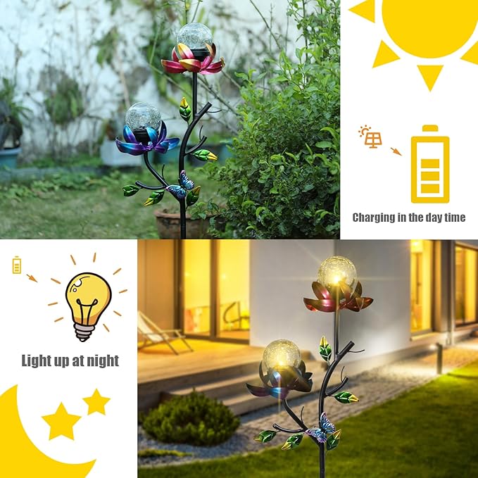 VCUTEKA Solar Garden Flowers - Image 5