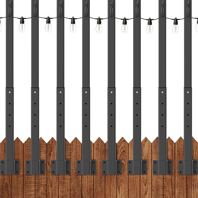 AILBTON 8 Pack 2.8Ft String Light Poles, Light Poles by AILBTON