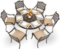 7-Piece Cast Aluminum Patio Furniture, Outdoor Dining Sets by Unknown