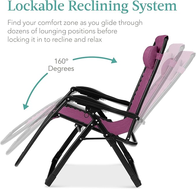 Best Choice Products Oversized Zero Gravity Chair, Folding Outdoor Patio - Image 6