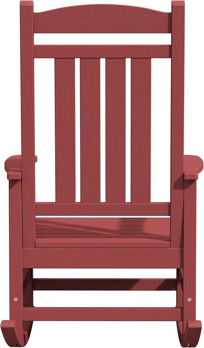 KINGYES Outdoor Rocking Chair Set of 2, High Density Polyethylene Patio Rocking - Image 12