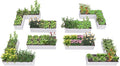 A ANLEOLIFE Set of 8, 18 Inch Tall Antique White Raised Garden Beds Kit by AAnleolife