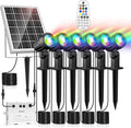 MEIHUA Solar Spot Lights Outdoor Color Changing, 6 in 1 Solar Landscape by MEIHUA