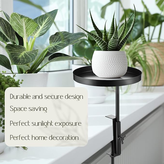 4 Pcs Window Sill Plant Shelf 5.7''D x 12.4''H Adjustable Window Shelf - Image 5