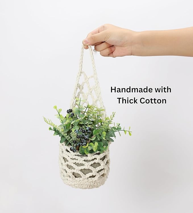 3 Packs Hanging Planters for Indoor Plants up to 4 in., Wall Plant Holder | - Image 5