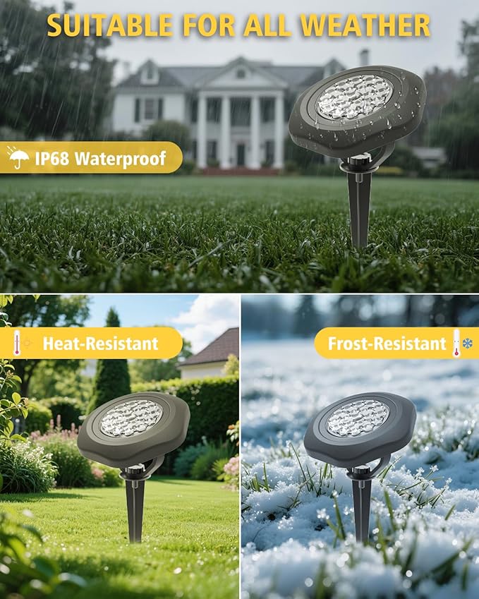 CORESLUX Solar Spot Lights Outdoor Waterproof IP68, 3-in-1 LED Warm Light Solar - Image 6