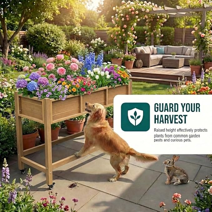 YITAHOME Raised Garden Bed HDPE, Elevated Planter Box - Image 5