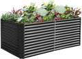 Land Guard 8x4x3ft Rectangular Galvanized Raised Garden Beds, Large-Capacity by LandGuard