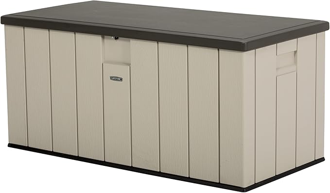 LIFETIME 60254 Heavy-Duty Outdoor Storage Deck Box, 150 Gallon, Desert by Lifetime