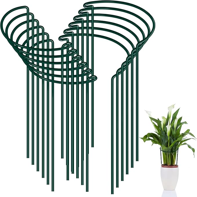FEED GARDEN 12 Pack Plant Support Stakes, Peony Cages and Supports, Metal by FEEDGARDEN