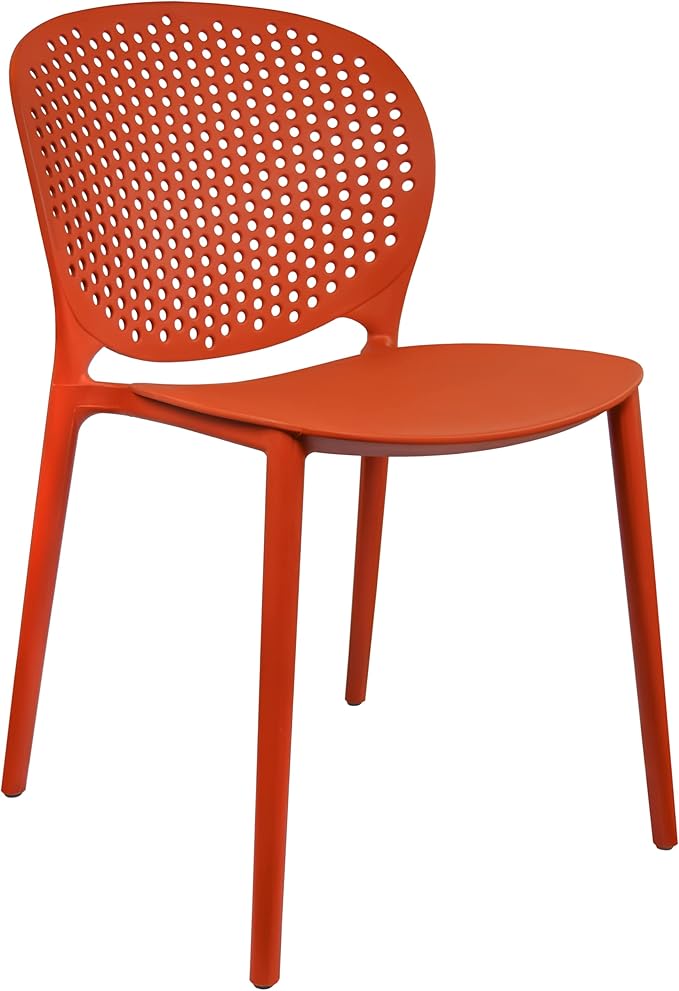 2xhome Set of 3 Patio Dining Chairs | Modern Stackable Outdoor Pool Side Chair - Image 9
