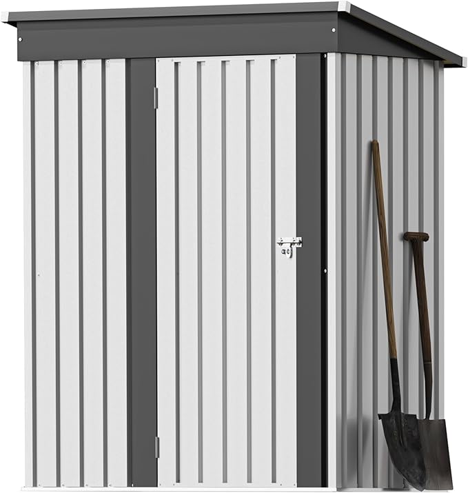 Greesum 5×3 FT Outdoor Storage Shed, Metal Storaged Sheds Without Floor by BuynowfromGreesum