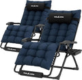 UDPATIO Oversized Zero Gravity Chair Set of 2, 29In XL Patio Reclining Chair by UDPATIO