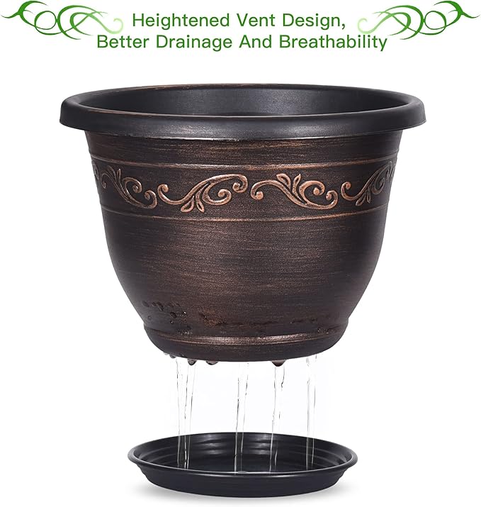 Plastic-Plant-Flower-Planters-10 Inch - Image 4