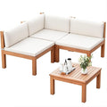 Devoko 4 Pieces Outdoor Sectional Couch Patio Sectional Sofa by DEVOKO