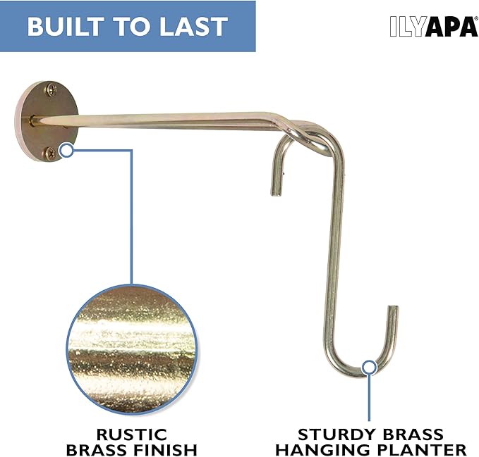 Ilyapa 3 Pack Metal Wall Plant Hangers - Image 4
