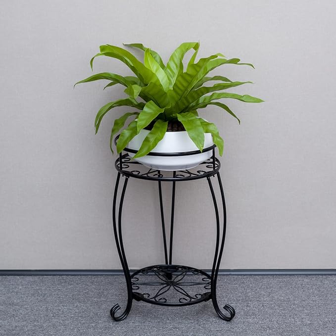 FaithLand 2 Pack Plant Stands, Heavy Duty Metal Planter Holder Indoor Outdoor - Image 2