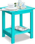 Y&M Outdoor Side Table, HIPS Adirondack Small Double Layer Table, Waterproof by YM