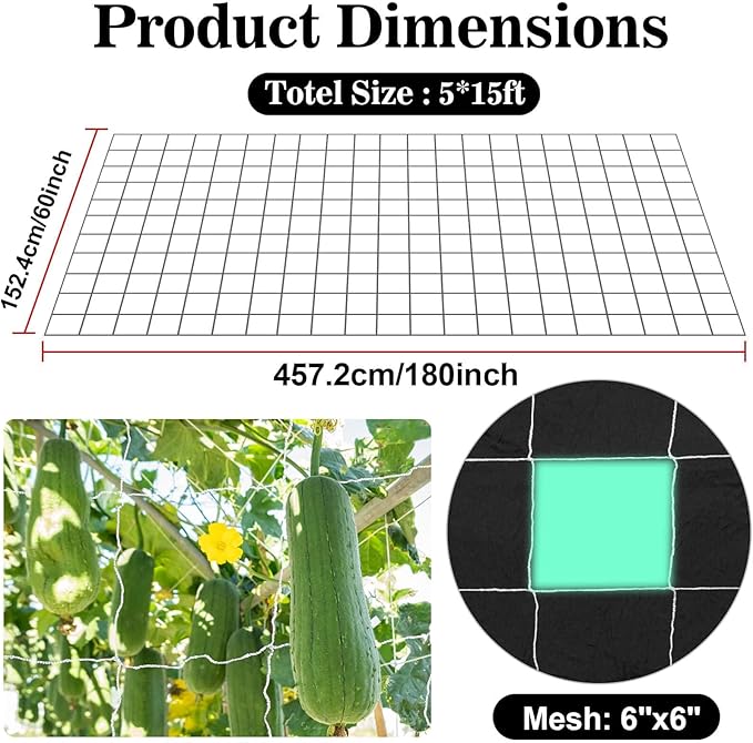 Sukh Garden Plant Trellis Netting -Trellis Net Polyester Trellis Netting Garden - Image 2
