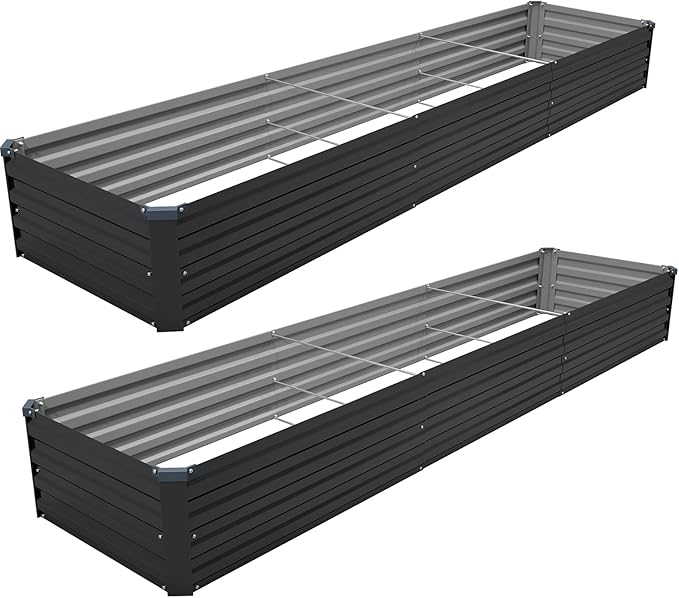 12×2×1FT Galvanized Raised Garden Bed Kit, Metal Planter Boxes, Large Outdoor - Image 7