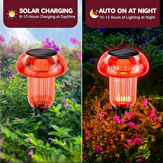 Easter Solar Pathway Lights Outdoor Decorative 4 Pack, Valentines Day Halloween - Image 3