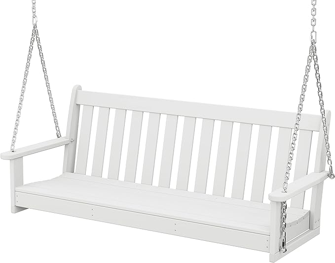 POLYWOOD GNS60WH Vineyard 60" Swing by POLYWOOD