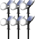 Solar Spot Lights for Outside, 21 LED Outdoor Solar Lights for Yard, 6 Pack by NBKLS