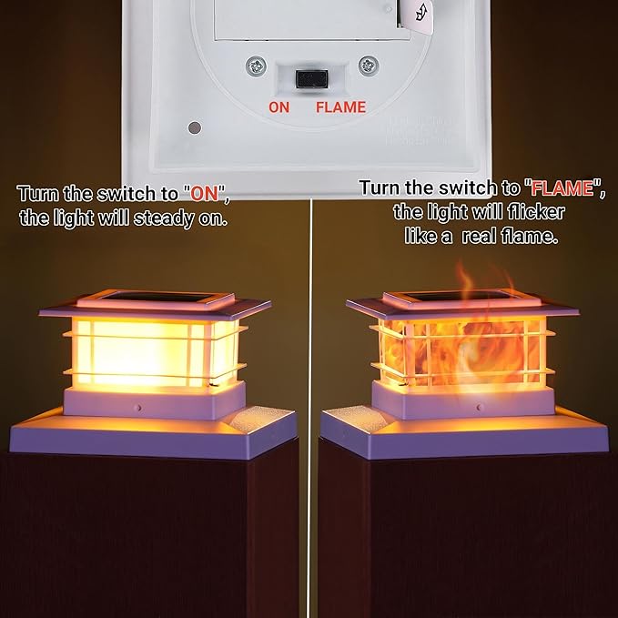 Dynaming 2 Pack Solar Post Cap Lights Outdoor - Image 4