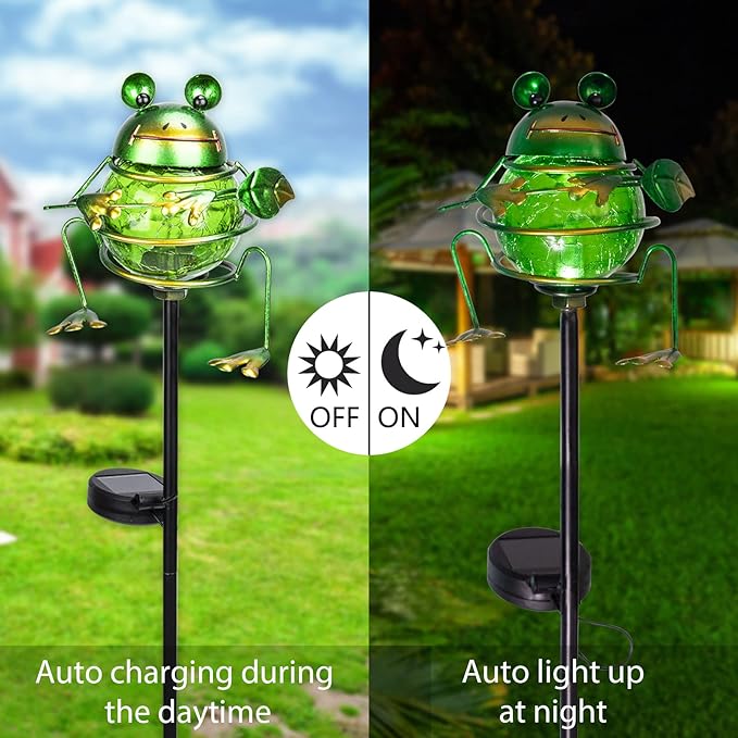 Bshine Solar Frog Garden Lights Outdoor - Image 2