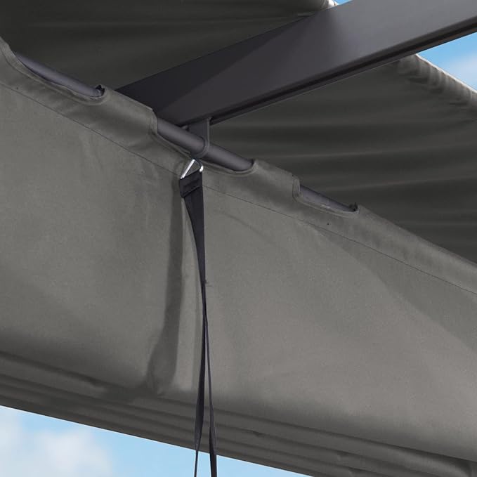 PURPLE LEAF 10' x 10' Aluminum Outdoor Pergola Wind-Resistant Retractable - Image 9