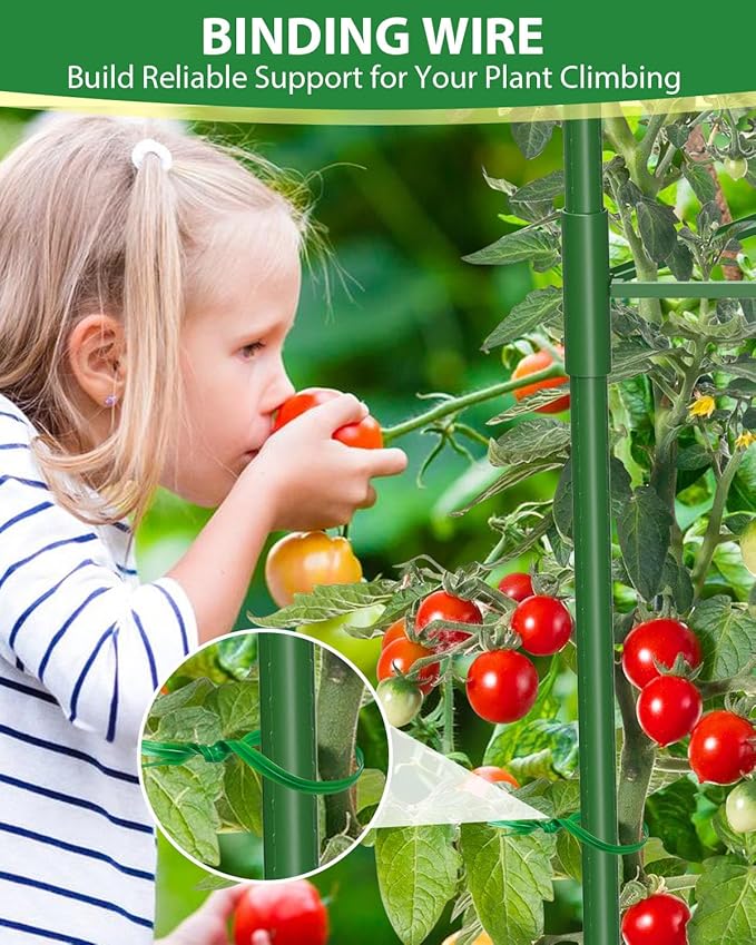 6 Pack Tomato Cages for Garden, 51in*13in Adjustable Tomatoes Plant Stakes - Image 5