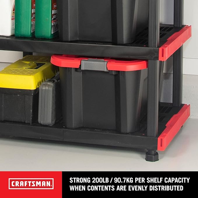 CX Craftsman 4-Tier Highly Durable Storage Rack, 4 Shleves That Support up to - Image 7