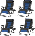 Zero Gravity Chair Set of 4 Oversized Folding Recliner, Padded Anti Gravity by Unknown