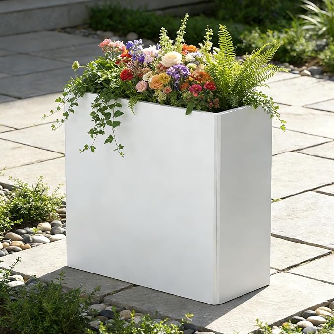 Tall Planters -24X12X24 inch Galvanized Steel Planter Box - Image 6