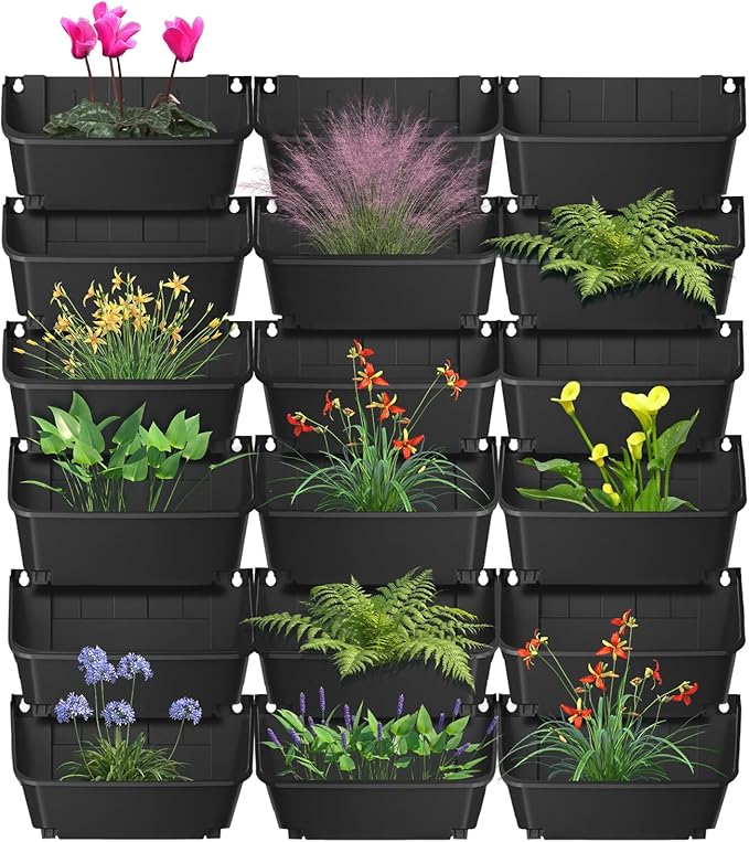 Hanging Vertical Wall Planter, 18 Pack Vertical Garden Planter, by Unknown