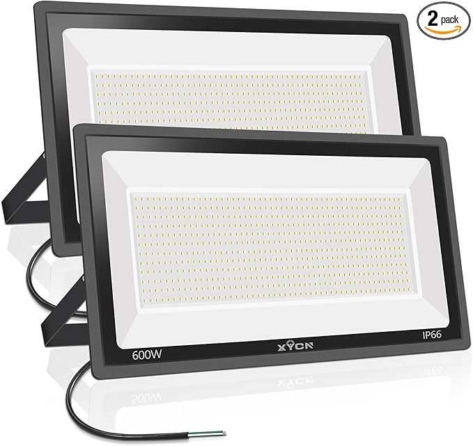 600W 2pack LED Stadium Flood Lights, 67500LM Super Bright LED Arena Outdoor by XYCN