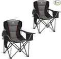 ALPHA CAMP Heavy Duty Camping Chair 500LBS Capacity, Oversized Folding Chair by ALPHACAMP