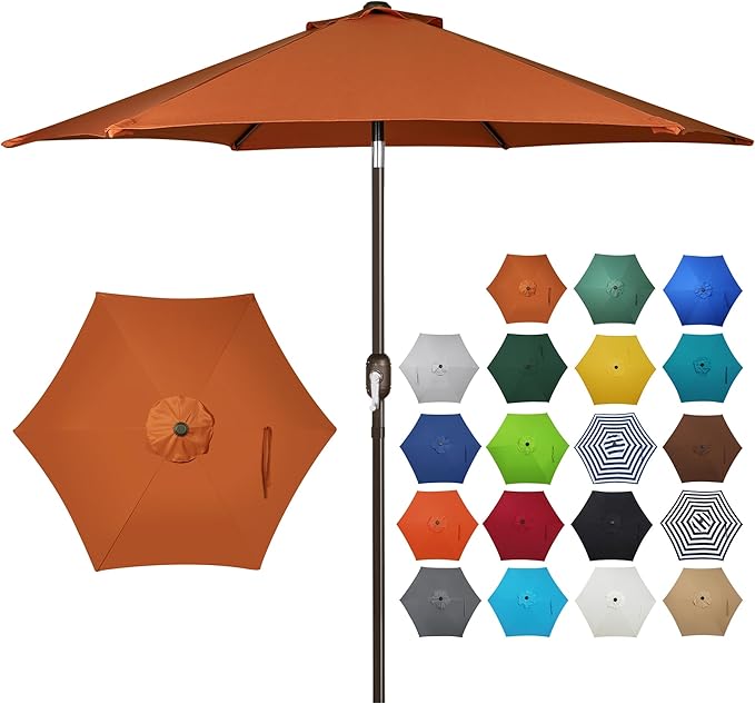 Blissun 7.5 ft Patio Umbrella, Yard Umbrella, Outdoor Market Umbrella by Blissun