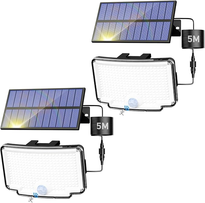 Peasur Solar Lights Outdoor Waterproof, Solar Motion Security Light, Flood by Peasur