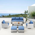 Belord 6 Piece Outdoor Furniture Patio Wicker Sofa Set, Oversize Outdoor Swivel by Belord