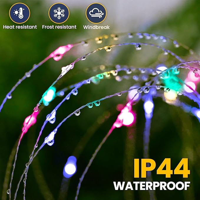 GIGALUMI Garden Decor Outdoor Lights 120LED 8Pack, Solar Garden Lights - Image 6