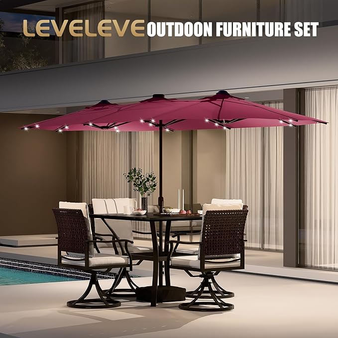LEVELEVE 14FT Large Patio Umbrella - Image 6
