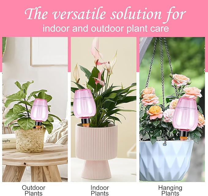 4 Pcs Plant Watering Globes Self Watering Planter Insert Plants Top Fill Water - Image 6